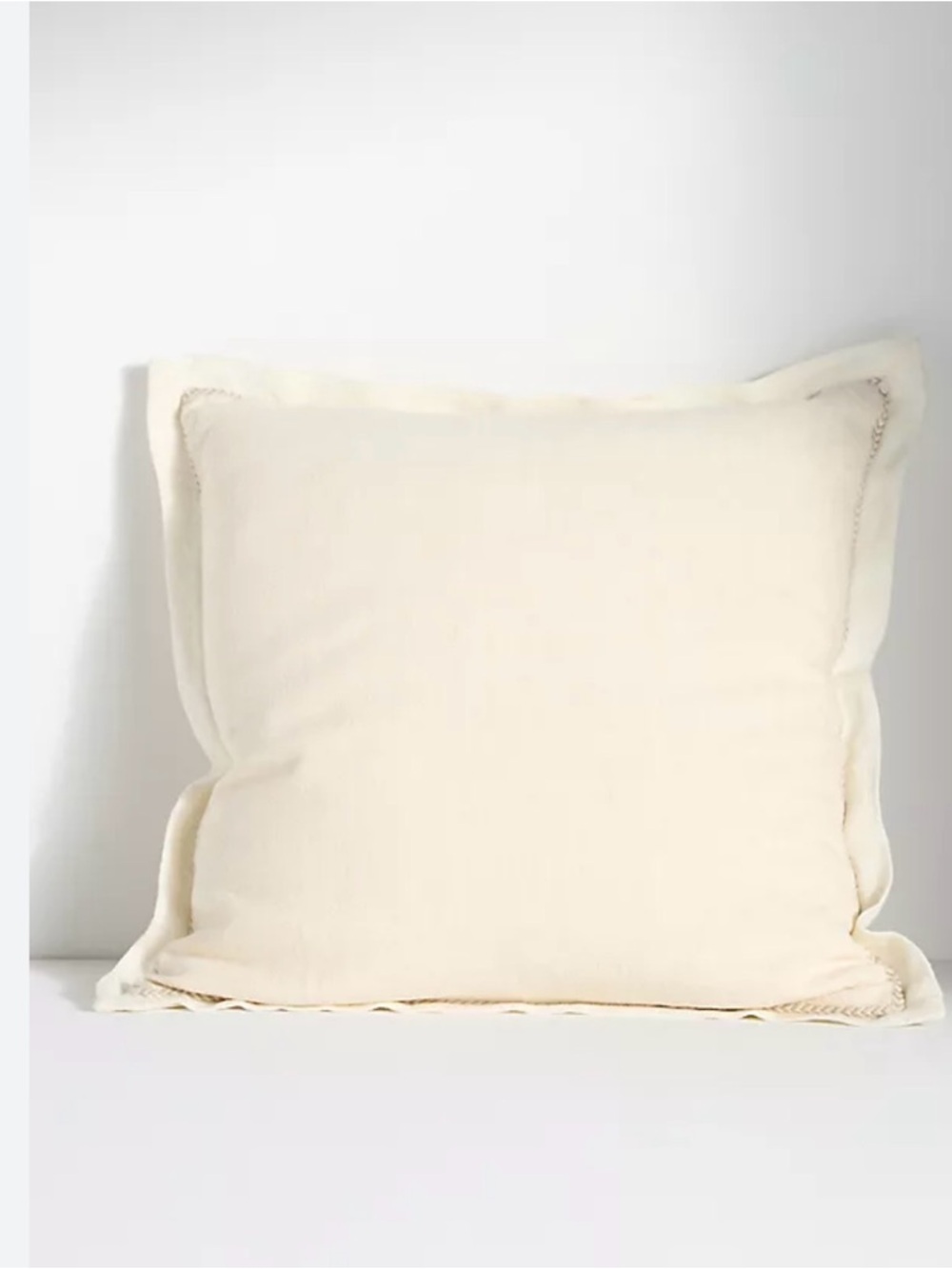 Anthropology Lucy Linen Embroidered Pillow